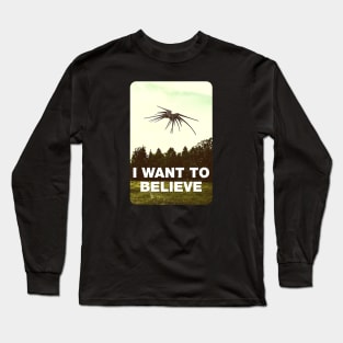 I Want to Belive - UFO - Black - Sci-Fi Long Sleeve T-Shirt